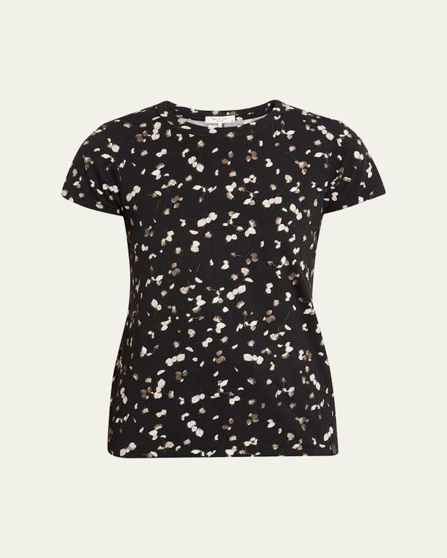 Short-Sleeve Allover Rose Tee